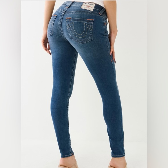 TRUE RELIGION Women's Classic Blue Skinny Jeans 👖💙 - Picture 1 of 16